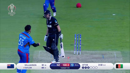 CWC19: AFG v NZ - Aftab bowls Taylor to claim third wicket