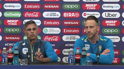 South-Africa-captain-Faf-du-Plessis-and-South-Africa Manager-Dr.-Mohammed-Moosajee-Pre-Match-PC-04JUN19_Moment