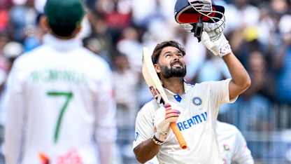 Rishabh Pant marks Test comeback with record-equalling ton