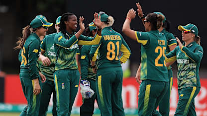 South Africa celebrate a wicket
