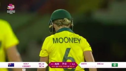 AUS v IRE: Garth claims the wicket of Mooney