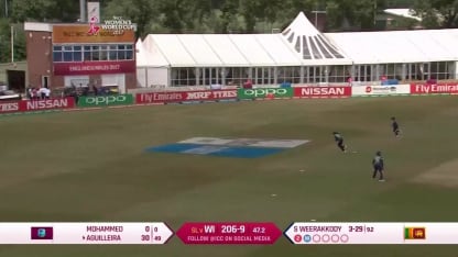 #WWC17 Merissa Aguilleira scores 46 in 59 deliveries to take West Indies to 229 for 9