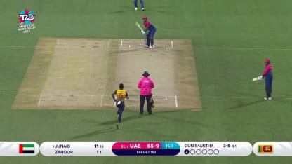 Six - Junaid Siddique - Sri-Lanka v United-Arab-Emirates ICC T20WC 2022