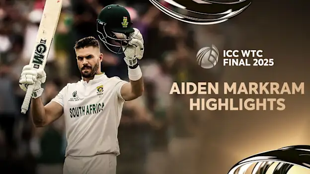 Logo of Aiden Markram scores crucial century | Player Highlights | WTC25 Final