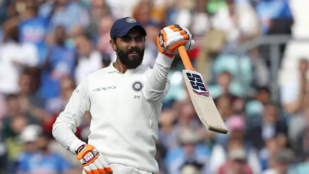 Jadeja celebrated fifty with a familiar flourish
