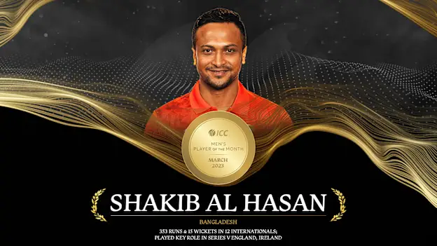 ICC Men's Player of the Month for March 2023