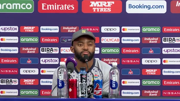 Logo of Temba Bavuma (South Africa Captain) pre-match Press Conference - 20th October 2023