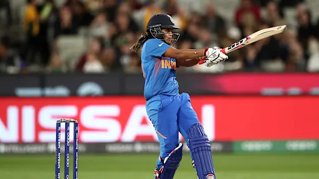 Veda Krishnamurthy of India bats during the ICC Women's T20 Cricket World Cup Final match between India and Australia at the Melbourne Cricket Ground