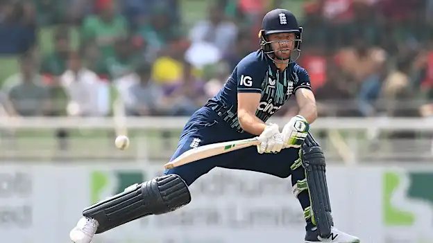Jos Buttler of England bats during the 2nd One Day International match between Bangladesh and England at Sher-e-Bangla National Cricket Stadium on March 03, 2023 in Mirpur, Bangladesh.