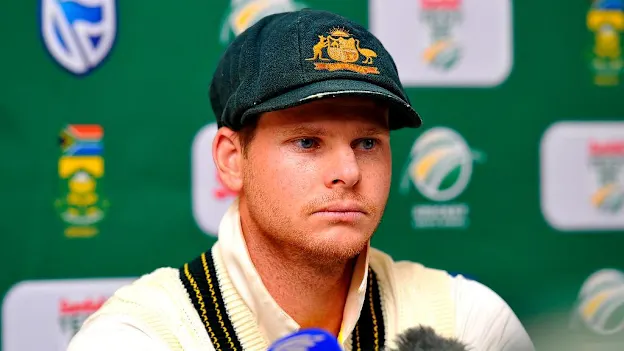 Steven Smith fields questions after day 3 of the third Test match between South Africa and Australia at Newlands.