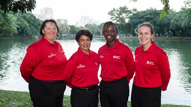 The female umpires making history at ICC events