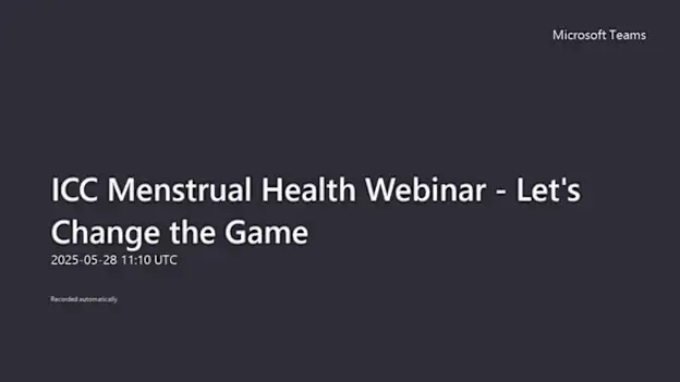 Logo of Let’s Change the Game – Menstrual Health Webinar with Jemimah Rodrigues, Sarah Zipp and Chris Guest