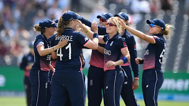 England Women celebrating