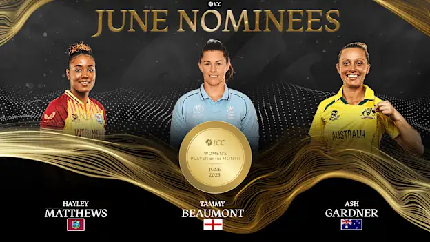 ICC Women's Player of the Month nominees for June 2023