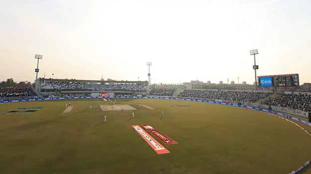A general view during the First Test Match between Pakistan and England at Rawalpindi Cricket Stadium on December 02, 2022 in Rawalpindi, Pakistan.