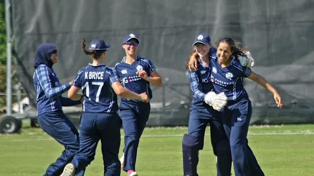 Big joy for the Scottish girls, 2nd Semi-Final: Bangladesh Women v Scotland Women, VRA Ground, 12th July 2018.