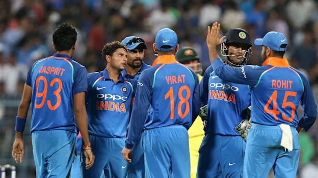 Kuldeep Yadav broke the back of the Australian chase with a hattrick which was the third by an Indian in ODIs.