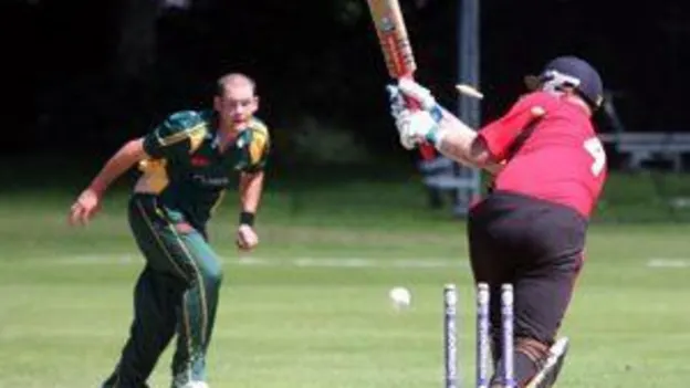 24098 Dave Coram is bowled by James Nussbaumer