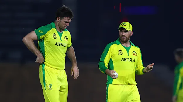 Aaron Finch and Mitchell Marsh