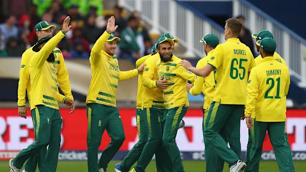South Africa team celebrating