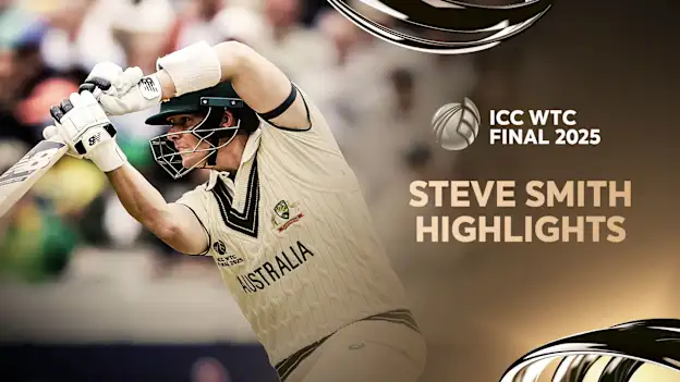 Logo of Steve Smith's fighting fifty for Australia | Player Highlights | WTC25 Final