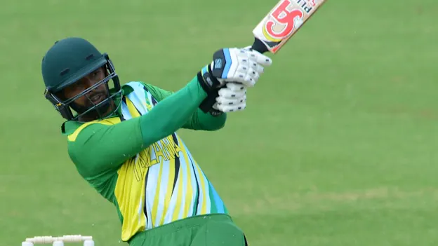 Abhik Patwa batting for Tanzania against Nigeria
