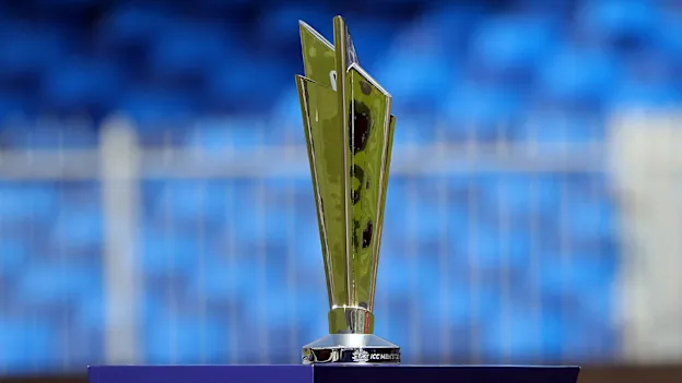 T20 world cup trophy shiny