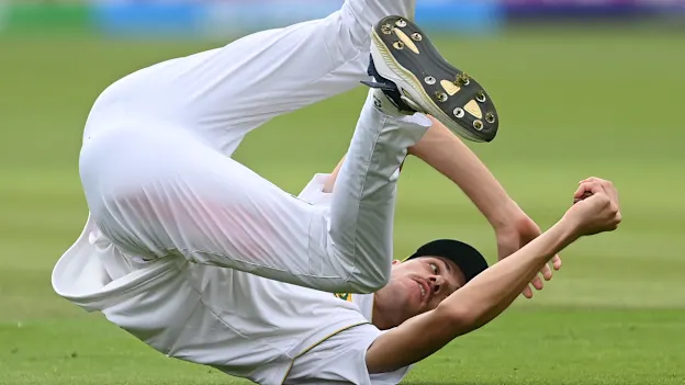 Logo of Marco Jansen completes a brilliant juggling catch | Sobha POTD, Day 1 | WTC25 Final