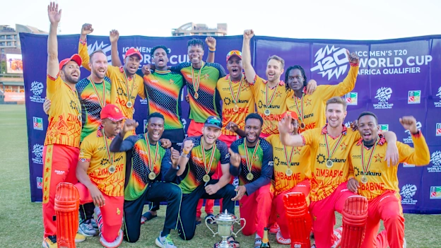 Winners Zimbabwe with their Trophy