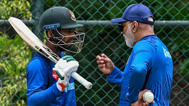 Bangladesh coach and players