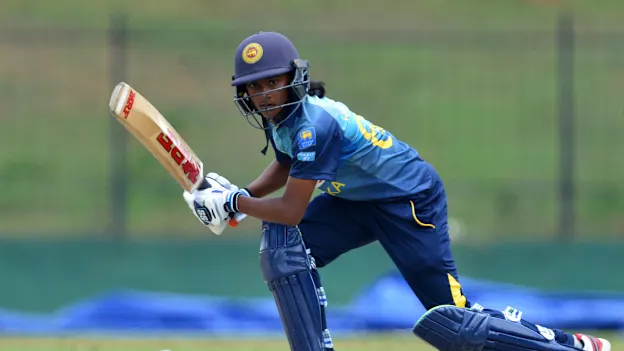 Logo of Harshitha Madhavi top-scored for the hosts with a 46-ball 42