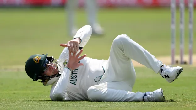 Logo of Steve Smith forced off the field injured | WTC25 Final