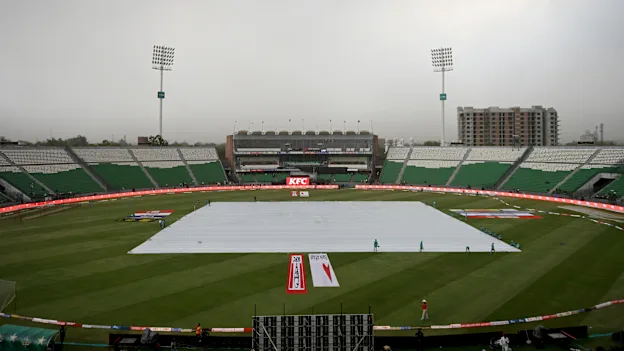 A general view of field prior to the game three of the One Day International series between Pakistan and Australia at Gaddafi Stadium on June 04, 2026 in Lahore, Pakistan. 
