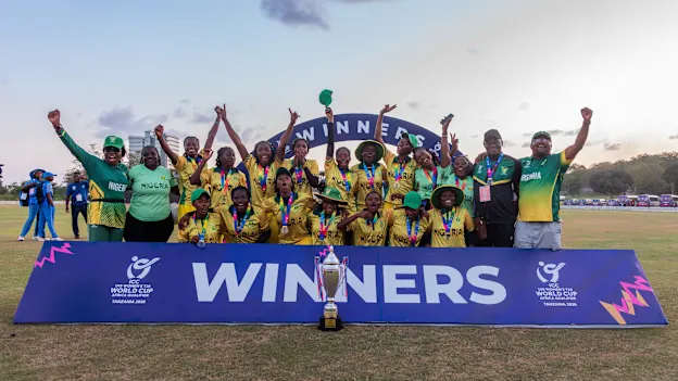 05092026-Nigeria Vs Zimbabwe-Team Nigeria with the Winners Trophy after eding Zimbabwe in the Final