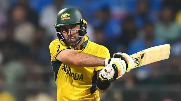 Glenn Maxwell of Australia bats during the ICC Men's Cricket World Cup India 2023 match between Australia and Afghanistan 