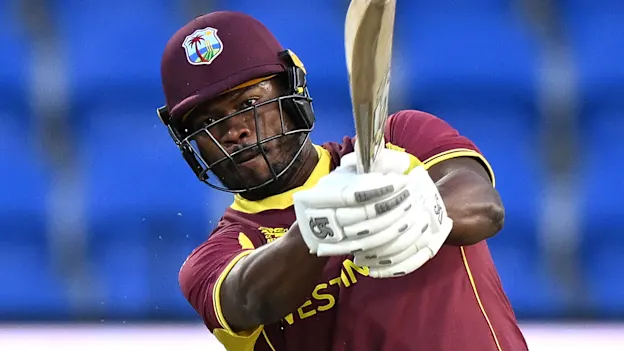Johnson Charles of the West Indies hits a six during the ICC Men's T20 World Cup match between West Indies and Zimbabwe 1920x1080
