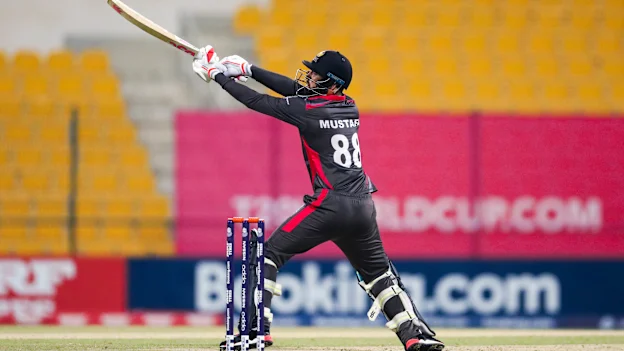 Rohan Mustafa batting.