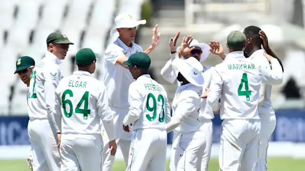 South Africa celebrate in win over India