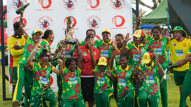 Vanuatu Women's Team Celebrate (1)