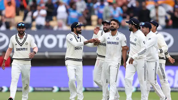 India after winning the Edgbaston Test against England 
