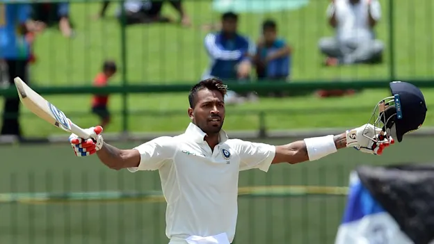 Hardik Pandya scored a 96-ball 108, including  eight fours and seven sixes.