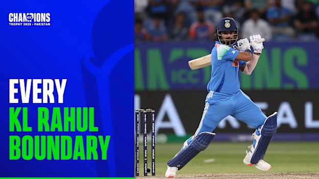 Logo of Every KL Rahul Boundary | Champions Trophy 2025