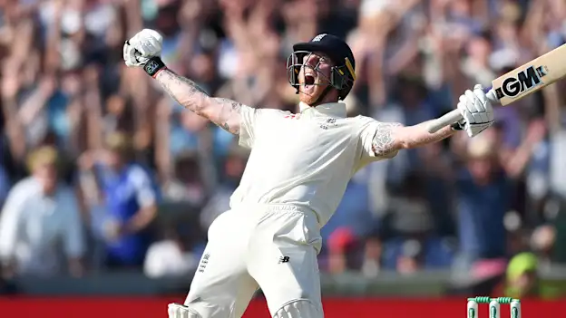 Ben Stokes of England celebrates hitting the winning runs to win the 3rd Specsavers Ashes Test match between England and Australia 1920x1080