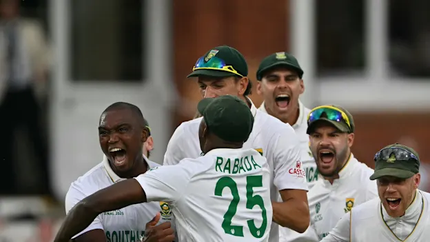 Logo of Lungi Ngidi turns the tide with the big wicket of Smith | Sobha POTT | WTC25 Final