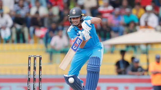 Shubman Gill of India bats during the Asia Cup Super Four match between India and Pakistan at R. Premadasa Stadium on September 10, 2023 in Colombo, Sri Lanka.