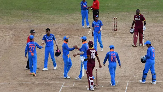 Windies was kept to 205 for 6 in 43 overs as India eased to a 105-run win.