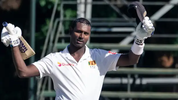 Mathews celebrates his maiden double hundred