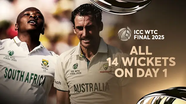 Logo of All 14 wickets to fall on Day 1 of WTC25 Final