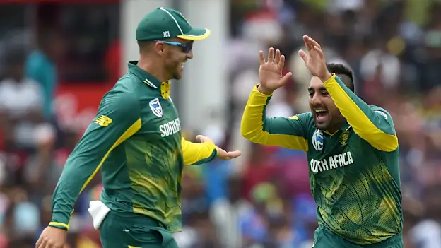 Tabraiz Shamsi and Faf du Plessis