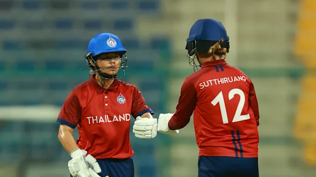 Thailand batters at Women's T20WC Qualifier
